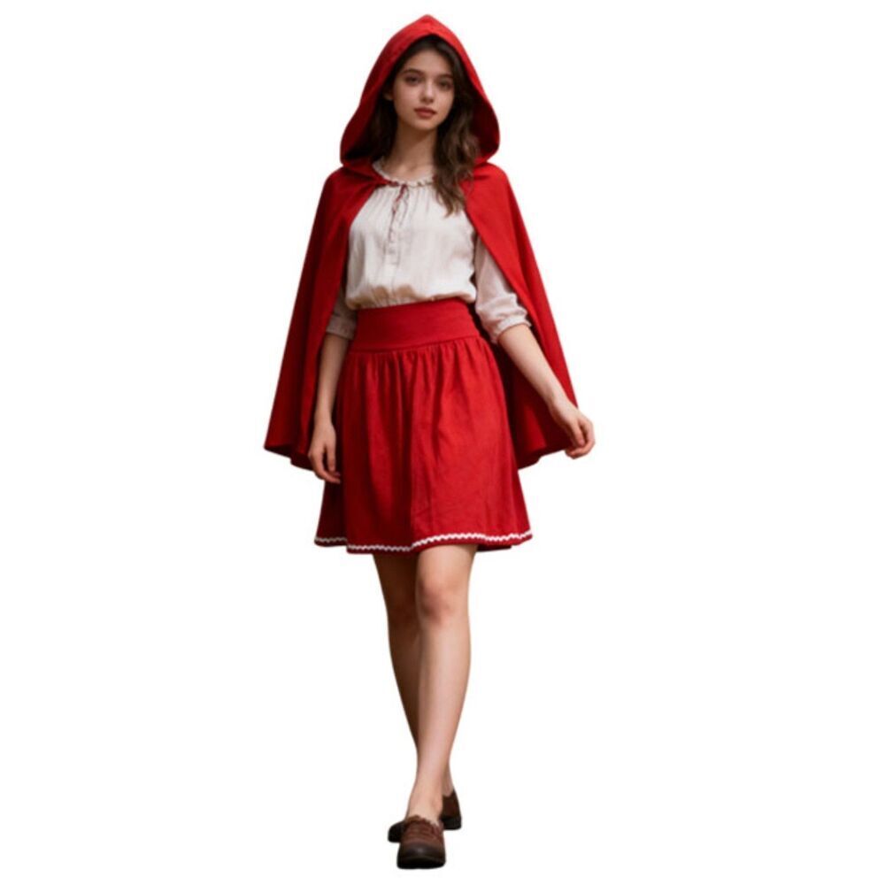 Ermane Vintage Red Riding Hood Skirt Size M